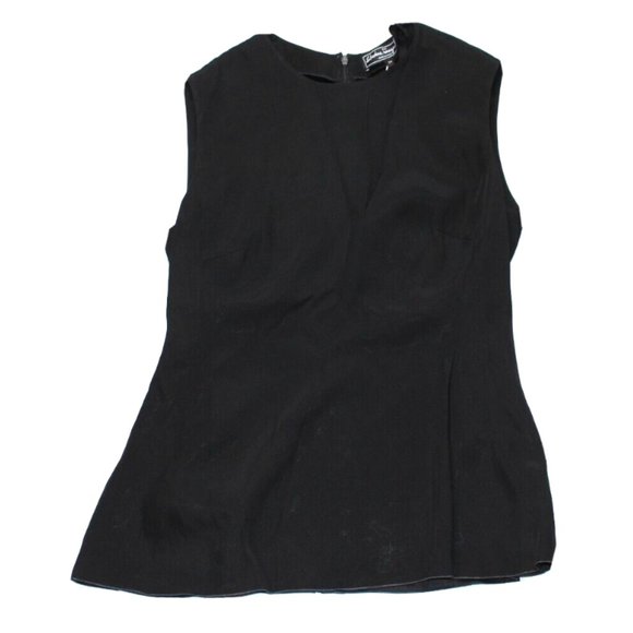 $800 Women's Salvatore Ferragamo Acetate Viscose Blend Knit Tank Shirt 38 IT